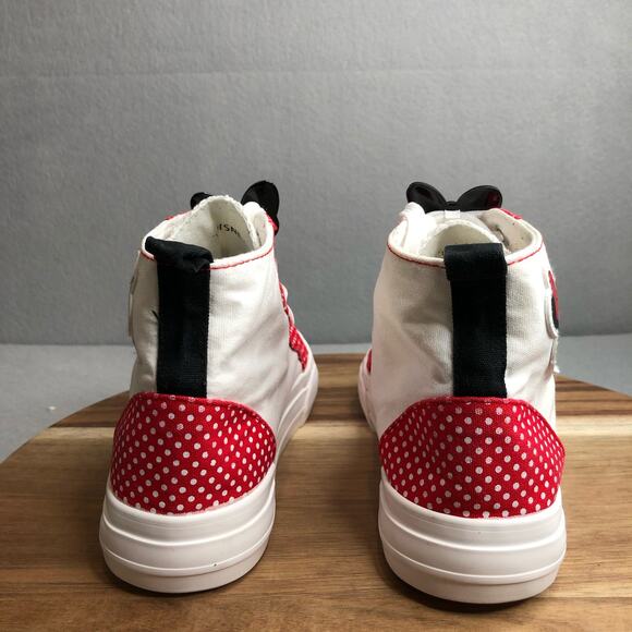 Minnie Mouse High Top Girls‎ Size 5 Ground Up Red and White Polka Dot Disney - Picture 5 of 9